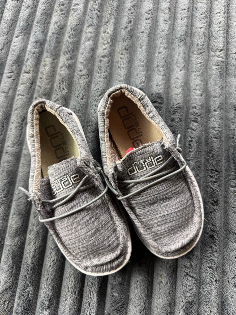 Hey Dude Wally Slip On Grey Shoes Size 9